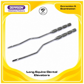 Set of 2 Long Equine Dental Elevators
